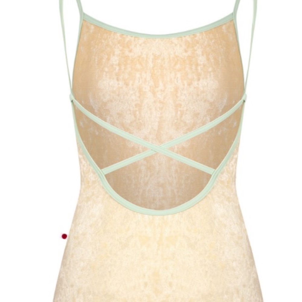 Yumiko Leotard - Daniela Velvet Yellow Green - Medium - M